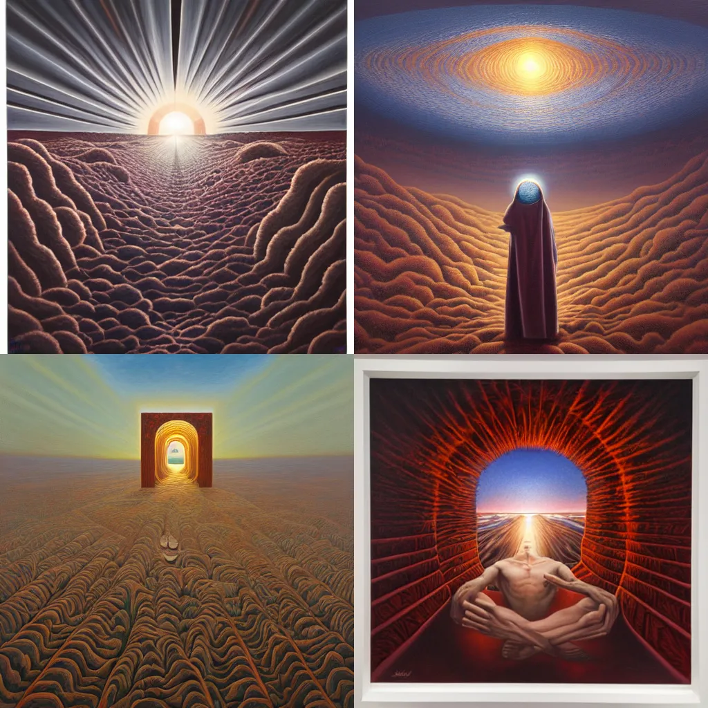 Prompt: enter forth my spirit guide awaken and arise by jeffrey smith, oil on canvas