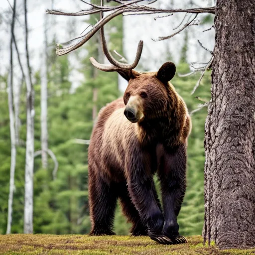 Image similar to a bear and a moose XF IQ4, f/1.4, ISO 200, 1/160s, 8K, RAW, unedited, symmetrical balance, in-frame