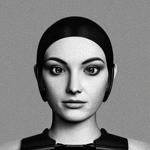 Image similar to portrait of female android, ue 5