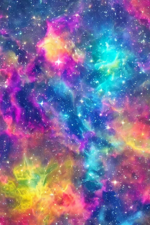 Prompt: vibrant nebula, cosmic flowers, deep space