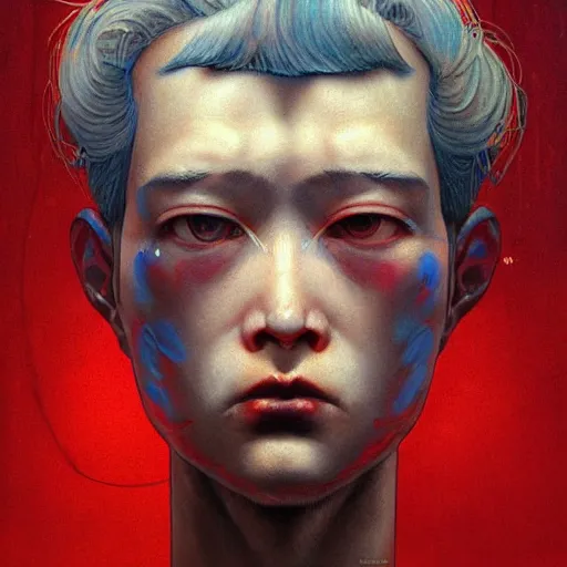 Image similar to prompt : soviet doomer portrait soft light painted by james jean and katsuhiro otomo and erik jones, inspired by akira anime, smooth face feature, intricate oil painting, high detail illustration, sharp high detail, manga and anime 1 9 9 9