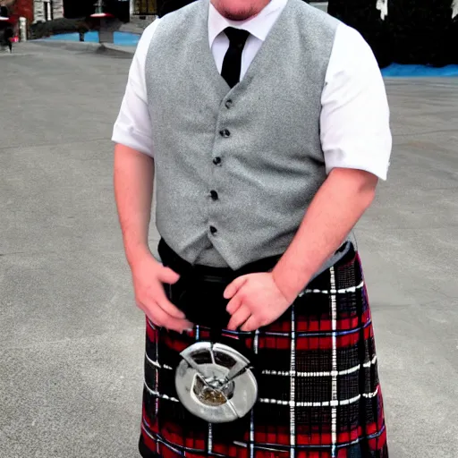 Image similar to youtuber hellfreezer in a kilt