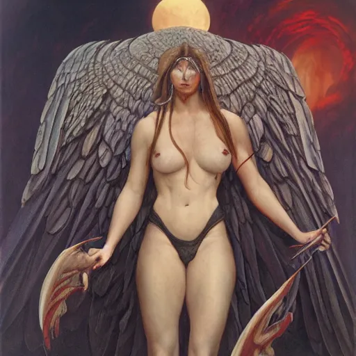 Image similar to portrait of a wing warrior, by Gerald Brom