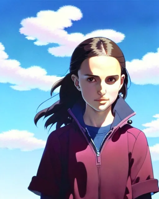 Prompt: beautiful! portrait of a boyish young natalie portman, by katsuhiro otomo, yoshitaka amano, nico tanigawa, artgerm, greg rutkowski makoto shinkai takashi takeuchi studio ghibli, akihiko yoshida rendered with intense 3 d effect.