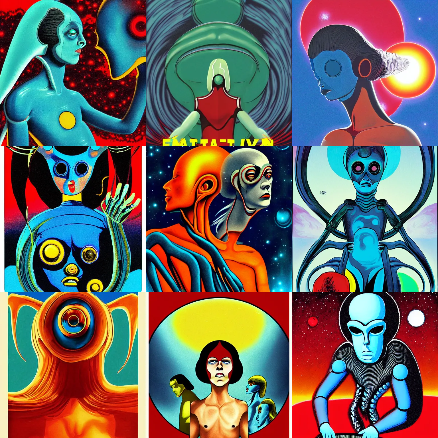 Prompt: digital painting in the style of fantastic planet, 6 0 s poster art