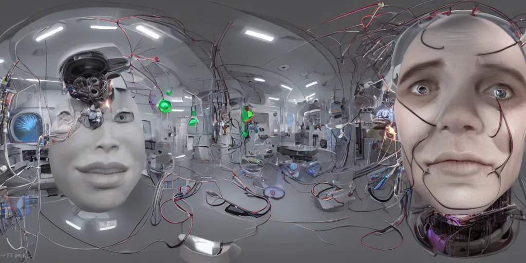 360 degree equirectangular photo of a face transplant | Stable Diffusion