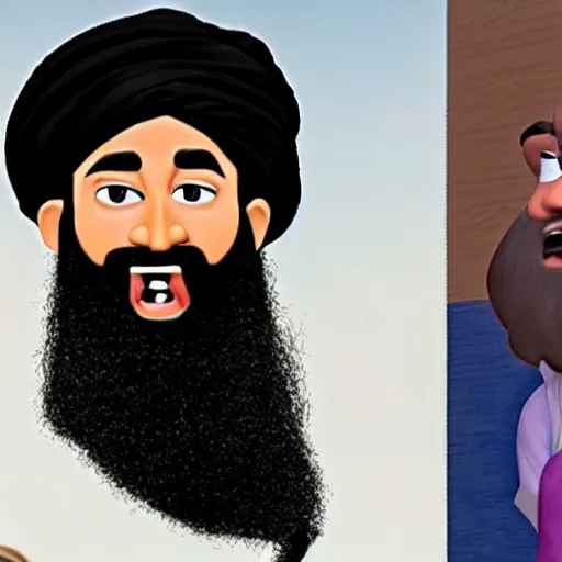 Image similar to Osama Bin Laden turned into a Pixar movie