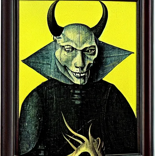 Image similar to portrait of a demon by hieronymous bosch