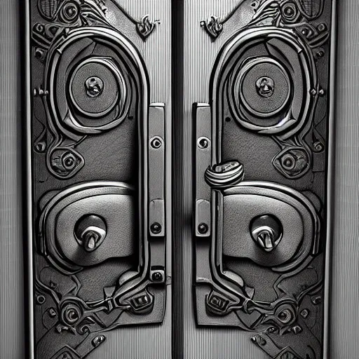 Image similar to the room of door latches, concept art, trending on artstation, highly detailed, intricate, sharp focus, digital art, 8 k