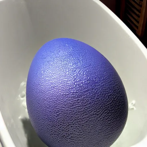 Image similar to Alien egg hatching in a bath tub