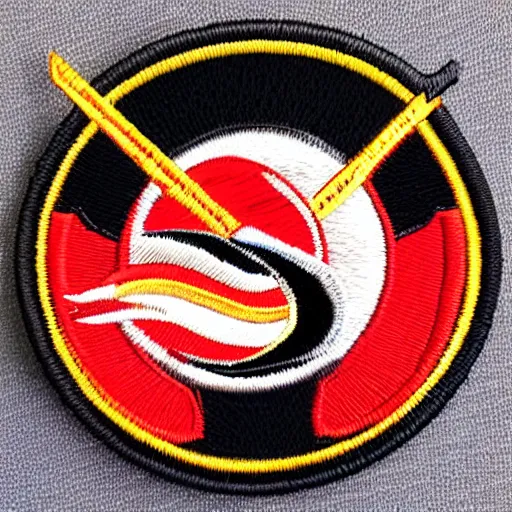 Image similar to fire station flame embroidered patch retro design