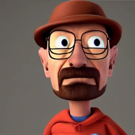 Image similar to walter white as a pixar character