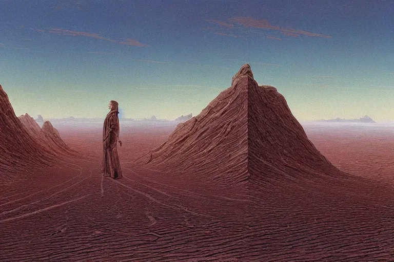 Prompt: intricate, 3 d, endless wastes vast desert, style by caspar david friedrich and wayne barlowe and ted nasmith