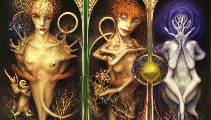 Image similar to the two complementary forces that make up all aspects and phenomena of life, by Brian Froud