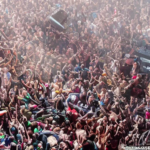 Image similar to abstract mosh pit, slam dancing creatures, circle pit demons, violent zombie dance, violent protest, war photography, high detail, 4 k