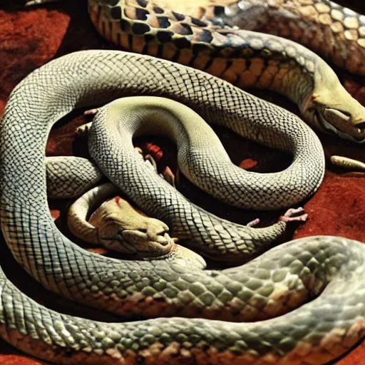 Image similar to snakes with human traits