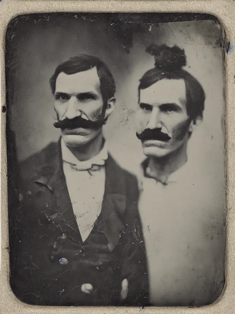 Prompt: Waluigi civil war era photograph, tintype photo, daguerreotype, ultra realistic, 8k, journalistic photography, black and white