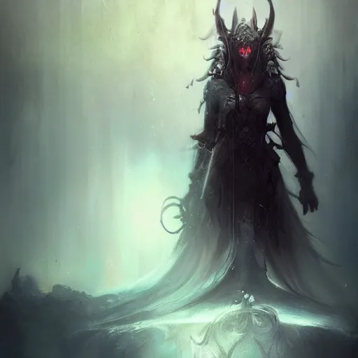 Prompt: the demon king by bastien lecouffe deharme