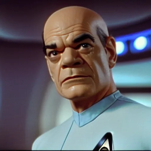 Prompt: The Doctor from Star Trek Voyager Played by Robert Picardo, in Sickbay