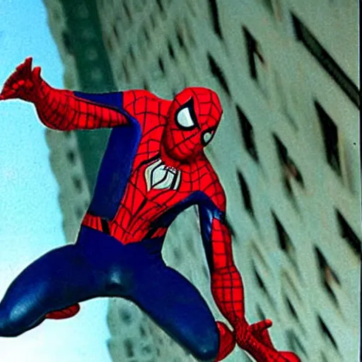 Image similar to boyko borissov as spider - man, 2 0 0 2, movie still