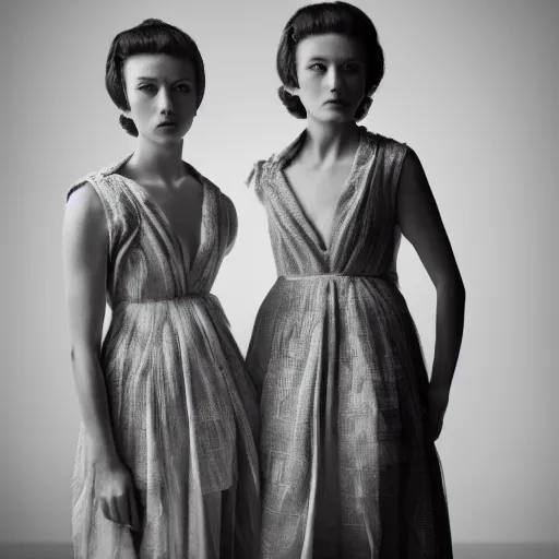 Image similar to photograph of two young woman by erwin olaf