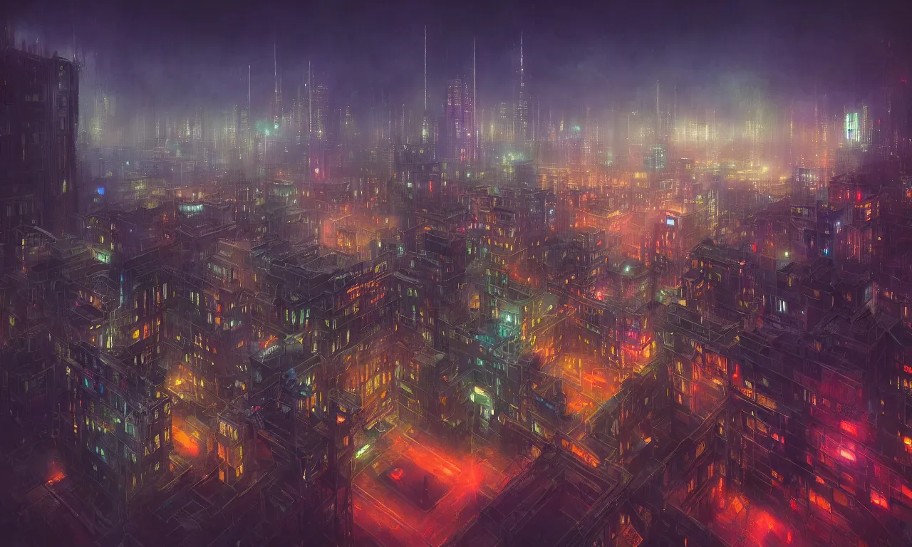 Image similar to colorful photograph of a futuristic city, science fiction, night lights, beautifully lit buildings, mystic hues, distant, sharp focus, volumetric lights, digital art, RTX, hyperrealistic, cinematic, by lee madgwick