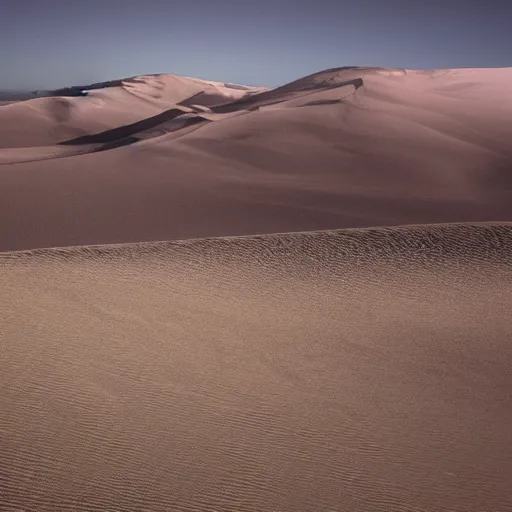 Prompt: A landscape of a futuristic desert