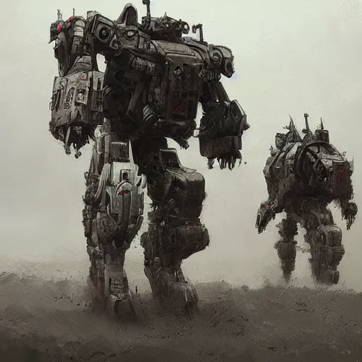 Image similar to fierce organic four legged mech, highly detailed, complex rendering, dramatic lighting, artstation, art by jakub rozalski