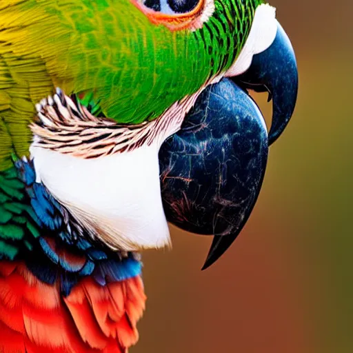 Prompt: close up of a nature photography parrot pheasant