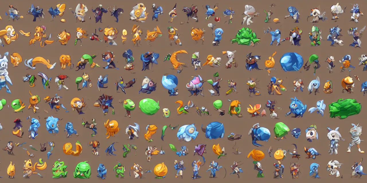 Cute characters, monsters, and game assets