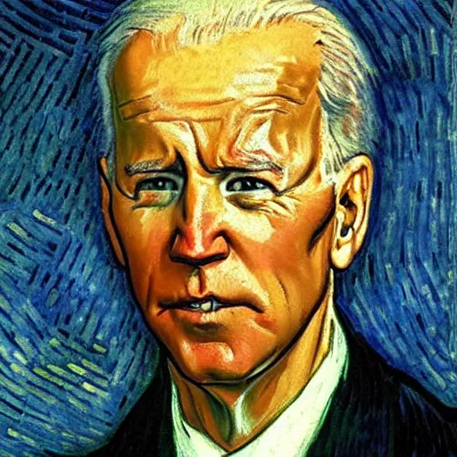 Image similar to joe biden, by van gogh,