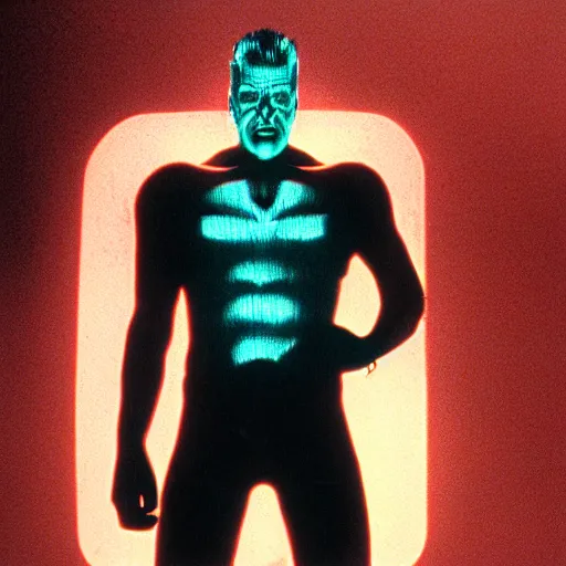 Prompt: movie still of man super villain cyborg, cinematic composition, cinematic light, by david lynch