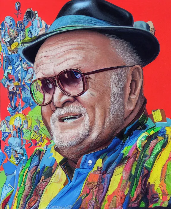 Prompt: portrait of rod steiger, joyful, highly detailed painting by akira toriyama 8 k,