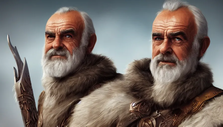 Prompt: Sean Connery as Odin, hyperdetailed, artstation, cgsociety, 8k