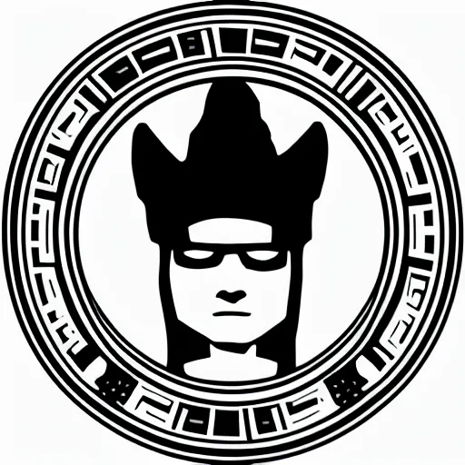 Prompt: jamiroquai logo vector graphic black and white
