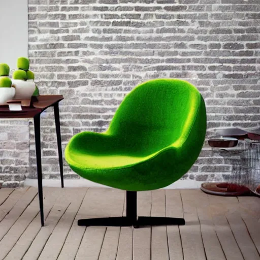 Image similar to armchair in the shape of an avocado