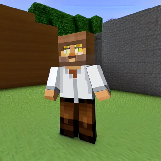 Prompt: Walter White Minecraft character