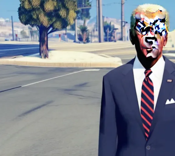 Image similar to joe biden in gta v