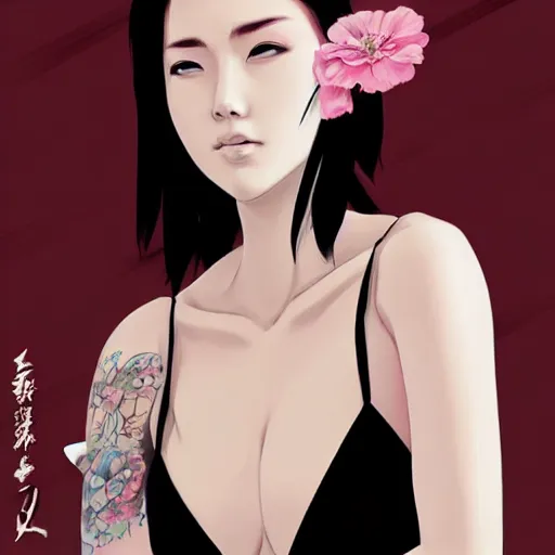 Prompt: a young and beautiful yakuza girl sitting with her back uncovered dropping her kimono, looking backwards, with a beautiful big tattoo painted on her bare back, character art, illustration, elegant, 2d, ultra highly detailed, digital painting, smooth, sharp focus, artstation, pixiv, art by Ilya Kuvshinov The seeds for each individual image are: [2411732370, 3055558405, 3397205221, 2373328738, 2464949640, 959593608, 4133200817]