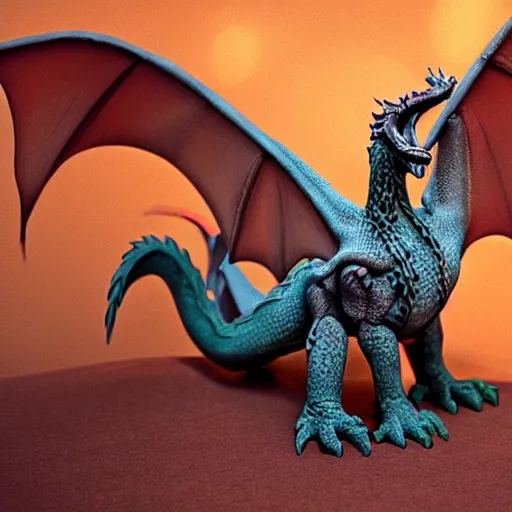 Image similar to fantasy dragon made out of clay, hyperrealistic, national geographic photo