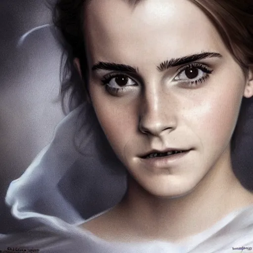 Prompt: emma watson Perfectly-centered portrait-photograph of a real life god from heaven, lifelike, super highly detailed, professional digital painting, artstation, concept art, Unreal Engine 5, Photorealism, HD quality, 8k resolution, cinema 4d, 3D, beautiful, cinematic, art by artgerm and greg rutkowski and alphonse mucha and loish and WLOP