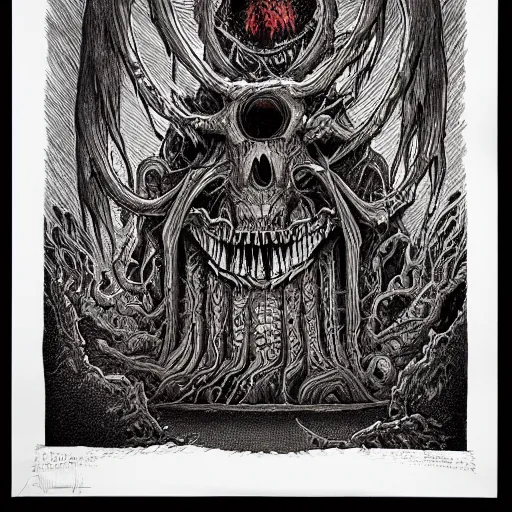 Prompt: the necronomicon, ultra detailed, lithograph style,