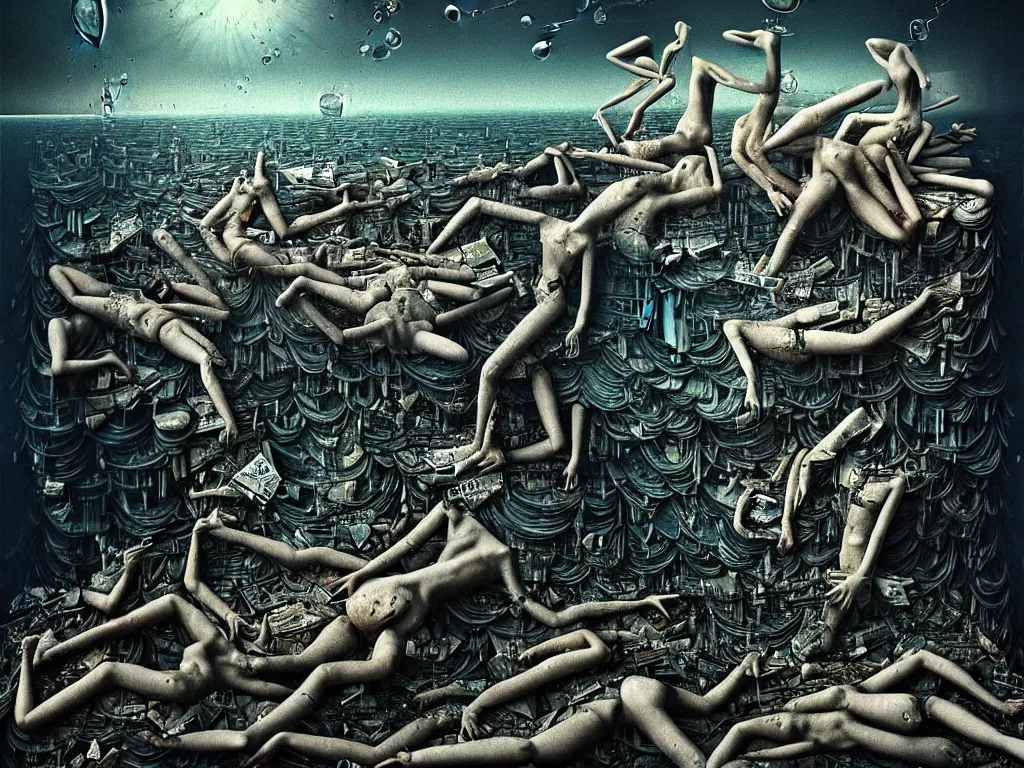 Image similar to highly detailed photo of dissolution of life, trending on deviantart, neo surrealism, sharp focus, a lot of little details, octane, masterpiece, art by max ernst