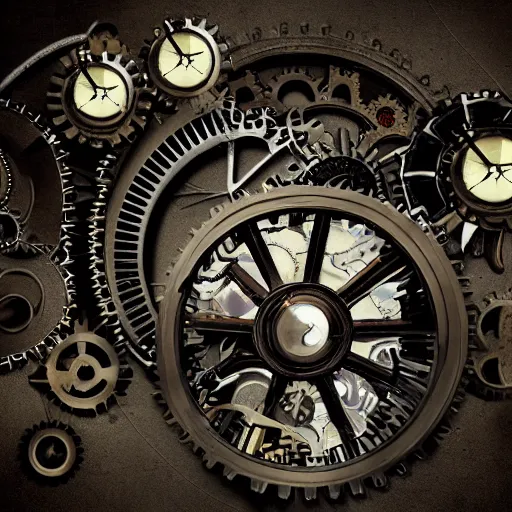 Prompt: clockwork dreams, ethereal, gears, surreal, dreamlike