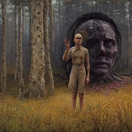 Image similar to annihilation ( 2 0 1 8 ) frame by mehoffer, surrealism painting by malczewski