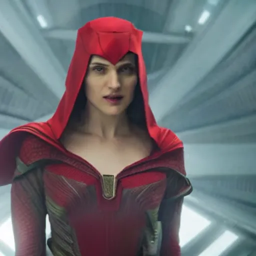 Image similar to A still of Katie McGrath as Scarlet Witch in Doctor Strange and the Multiverse of Madness (2022)