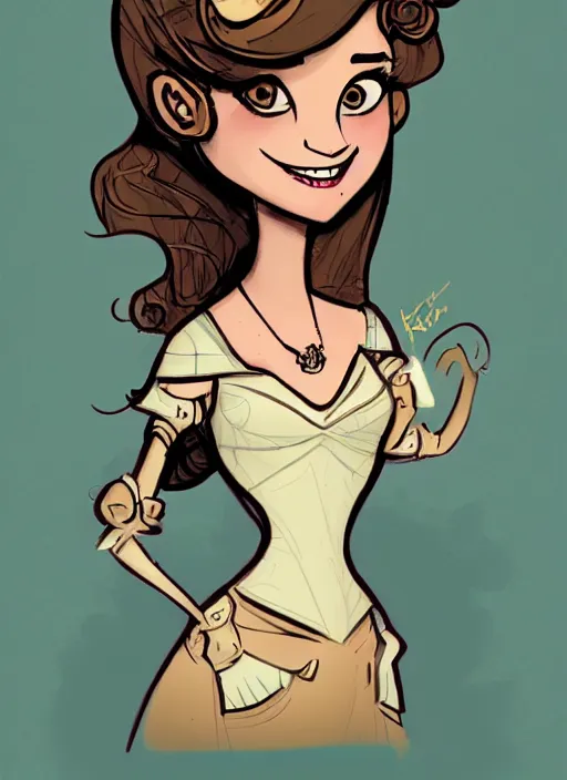 Image similar to a portrait of a pretty young lady by brian kesinger