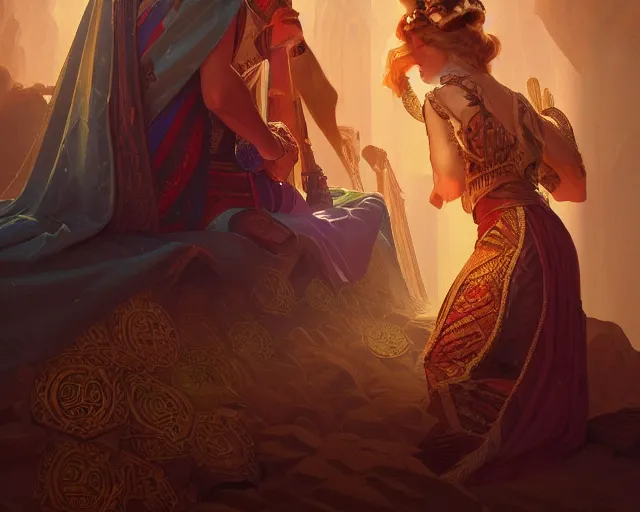 Prompt: king david of israel, photography of kurzgesagt, deep focus, d & d, fantasy, intricate, elegant, highly detailed, digital painting, artstation, concept art, matte, sharp focus, illustration, hearthstone, art by artgerm and greg rutkowski and alphonse mucha