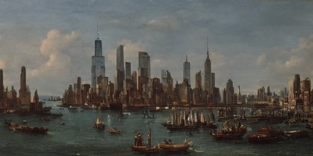 Image similar to very very very beautiful oil painting of New York in the 1800s, 4k detailed, very very well detailed painting