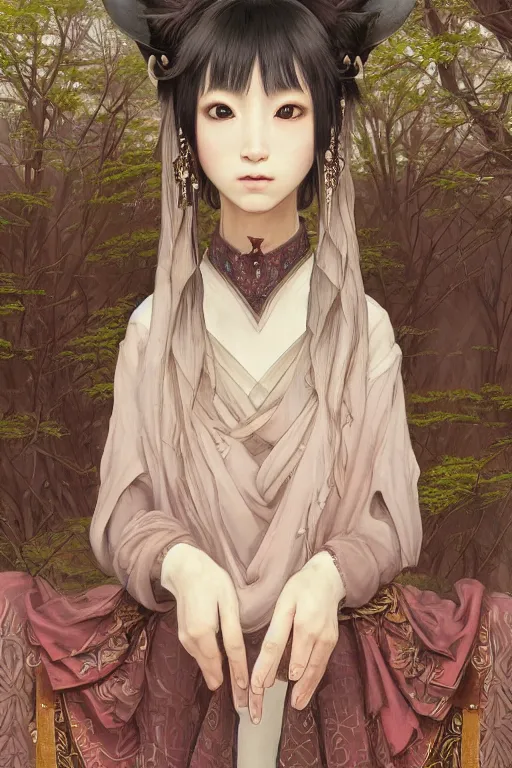 Image similar to Anthro Portrait of japanese llama, D&D, dark fantasy, anthro portrait, sakura blooming on background, intricate, elegant, llama portrait, highly detailed, digital painting, artstation, concept art, smooth, sharp focus, llama, illustration, art by artgerm and greg rutkowski and alphonse mucha, daily deviation, very very llama